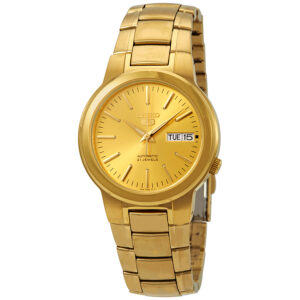 seiko series 5 automatic gold dial men's watch snka10