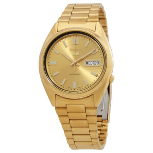 seiko series 5 automatic gold dial men's watch snxs80k1
