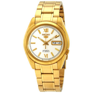 seiko series 5 automatic silver dial men's watch snkl58