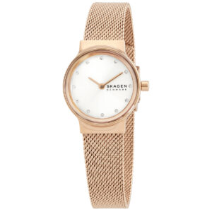 skagen freja quartz crystal white dial ladies watch skw2665