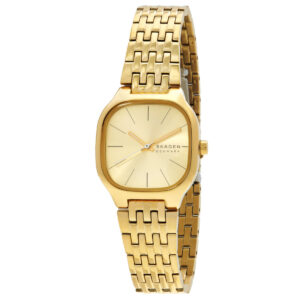 skagen mellem lille quartz gold dial ladies watch skw3162