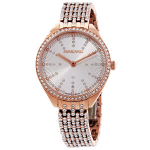 swarovski attract quartz crystal silver dial ladies watch 5742477