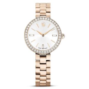 swarovski certa quartz crystal silver dial ladies watch 5673013