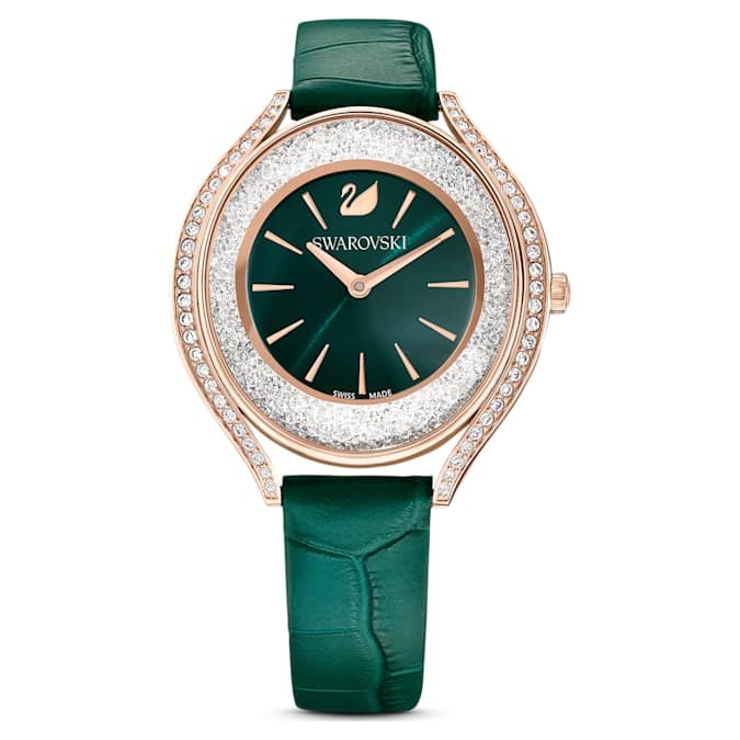 swarovski crystalline aura quartz green dial ladies watch 5644078 swarovski crystalline aura quartz green dial ladies watch 5644078