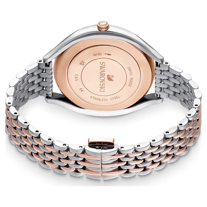swarovski crystalline aura quartz white dial two tone ladies watch 5644075 swarovski crystalline aura quartz white dial two tone ladies watch 5644075