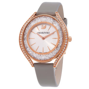 swarovski crystalline aura quartz white silver tone dial ladies watch 5519450