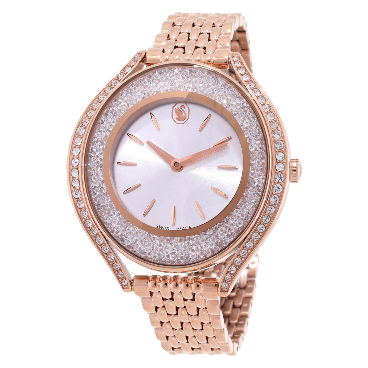 swarovski crystalline quartz silver dial ladies watch 5730140 swarovski crystalline quartz silver dial ladies watch 5730140
