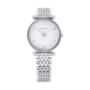 swarovski crystalline wonder quartz silver tone dial ladies watch 5656929