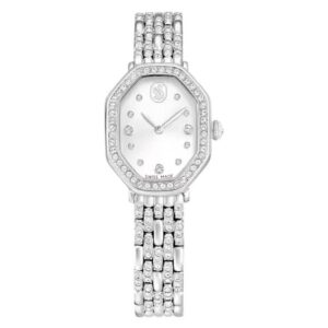 swarovski dextera quartz crystal silver dial ladies watch 5698690