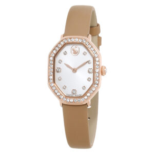 swarovski dextera quartz crystal silver dial ladies watch 5730184