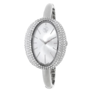 swarovski imber quartz crystal silver dial ladies watch 5705419