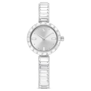 swarovski matrix bangle quartz crystal silver dial ladies watch 5677487