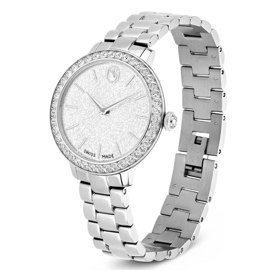 swarovski matrix quartz crystal silver dial ladies watch 5706182 swarovski matrix quartz crystal silver dial ladies watch 5706182