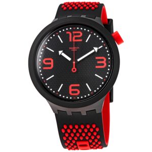 swatch bbblood black dial men's watch so27b102