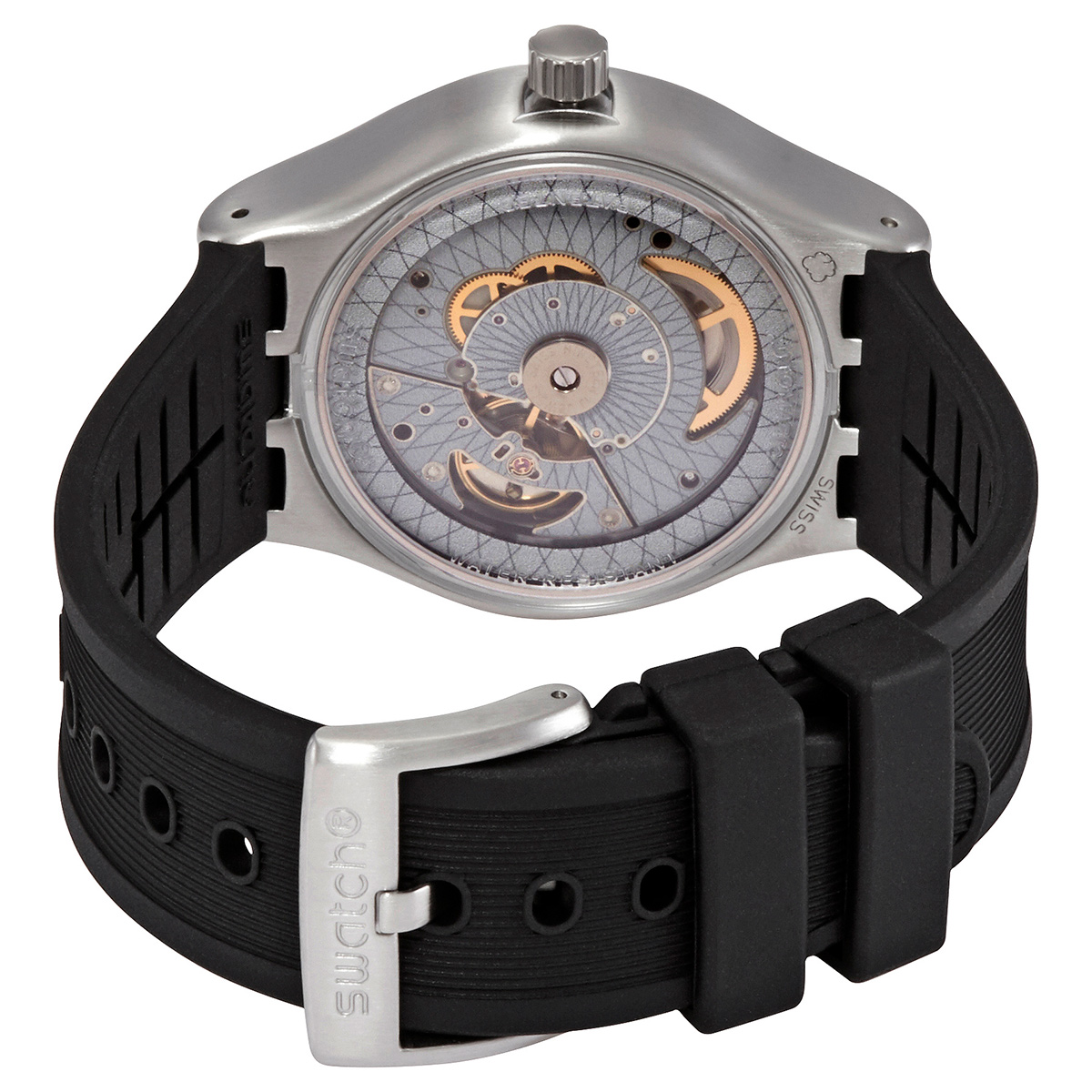 swatch sistem through again automatic grey dial men's watch yis431 swatch sistem through again automatic grey dial men's watch yis431