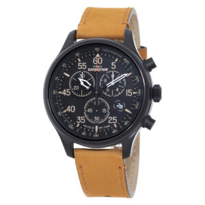 timex chronograph quartz black dial men's watch tw4b12300