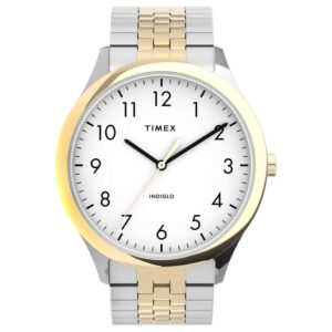 timex easy reader quartz white dial men's watch tw2u40000