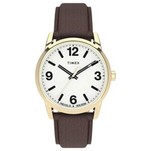 timex easy reader quartz white dial men's watch tw2u71500