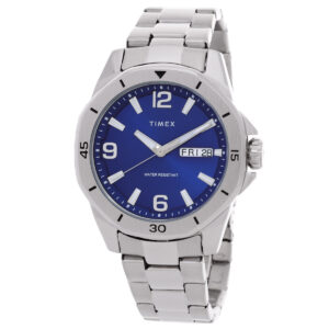 timex essex quartz blue dial men's watch tw2w79500