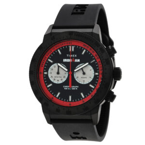 timex ironman challenger chronograph quartz black dial men's watch tw2y01900vq
