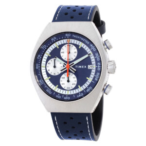 timex legacy chronograph quartz blue dial men's watch tw2w93500