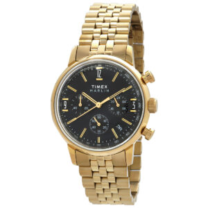 timex marlin chronograph quartz black dial men's watch tw2w59900