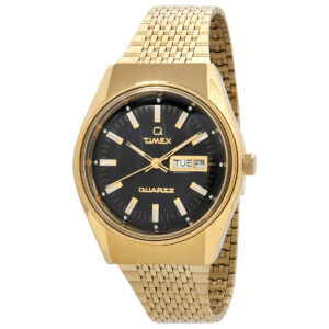 timex q timex falcon eye quartz black dial men's watch tw2w62500