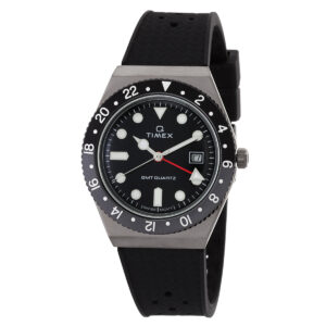 timex q timex quartz black dial men's watch tw2v38200