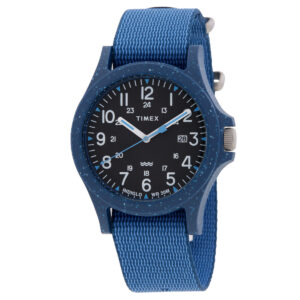 timex reclaim ocean quartz black dial men's watch tw2v81800