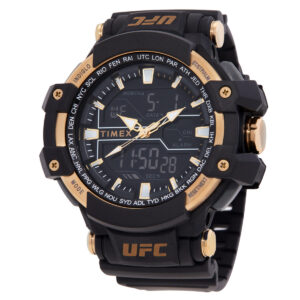 timex ufc combat quartz analog digital black dial men's watch tw5m58300jt