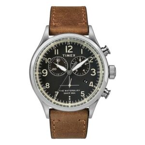 timex waterbury quartz black dial men's watch tw2r70900