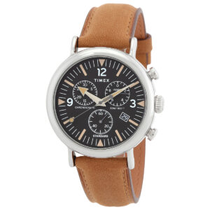 timex waterbury standard chronograph quartz black dial watch tw2w84500vq