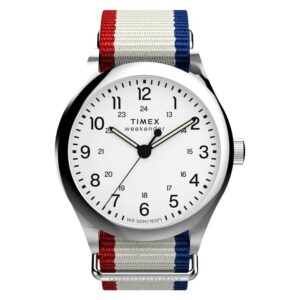 timex weekender quartz white dial men's watch tw2y15500