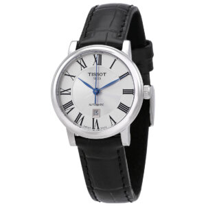 tissot automatic silver dial ladies watch t122.207.16.033.00