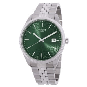 tissot ballade quartz green dial men's watch t1564101109100