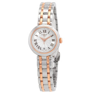 tissot bellissima small lady quartz white dial two tone watch t126.010.22.013.01
