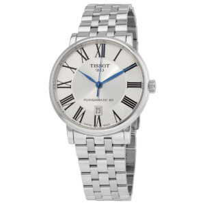 tissot carson powermatic 80 automatic silver dial men's watch t122.407.11.033.00