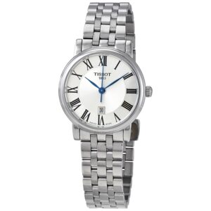 tissot carson premium lady quartz silver dial ladies watch t122.210.11.033.00