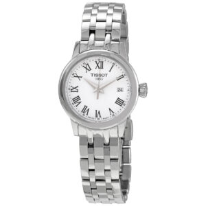 tissot classic dream lady quartz white dial ladies watch t129.210.11.013.00