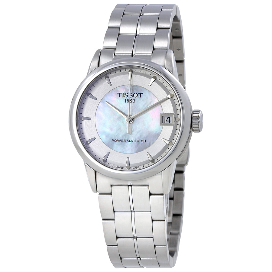tissot luxury powermatic 80 mother of pearl ladies watch t0862071111100 tissot luxury powermatic 80 mother of pearl ladies watch t0862071111100