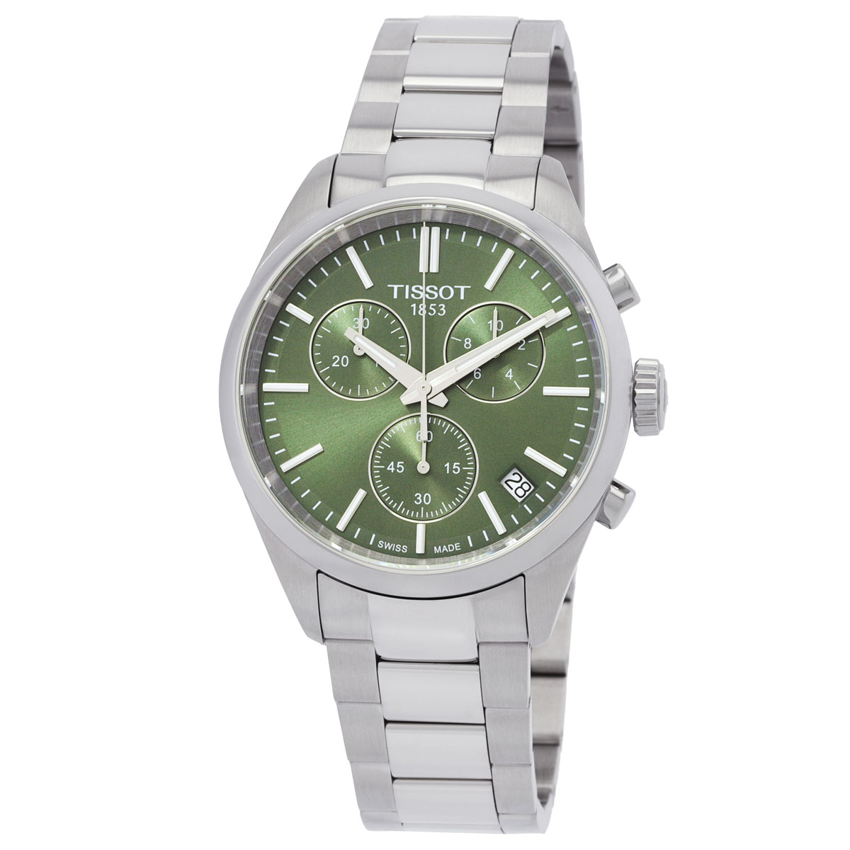 tissot pr 100 chronograph quartz green dial men's watch t150.417.11.091.00 tissot pr 100 chronograph quartz green dial men's watch t150.417.11.091.00
