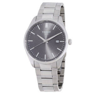 tissot pr 100 quartz grey dial men's watch t1504101108100