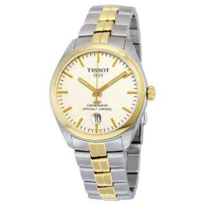 tissot pr100 chronometer two tone men's watch t1014512203100