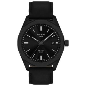 tissot prc 100 black dial men's watch t1514223605100