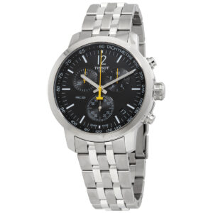 tissot prc 200 chronograph quartz black dial men's watch t114.417.11.057.00