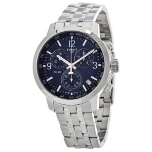 tissot prc 200 chronograph quartz blue dial men's watch t114.417.11.047.00