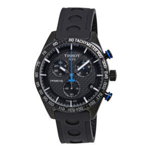 tissot prs 516 chronograph black carbon dial men's watch t1004173720100