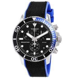tissot seastar 1000 chronograph quartz black dial men's watch t120.417.17.051.03
