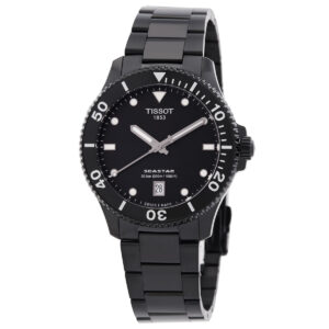 tissot seastar 1000 quartz black dial men's watch t1204103305100