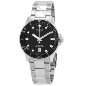 tissot seastar quartz black dial men's watch t120.410.11.051.00